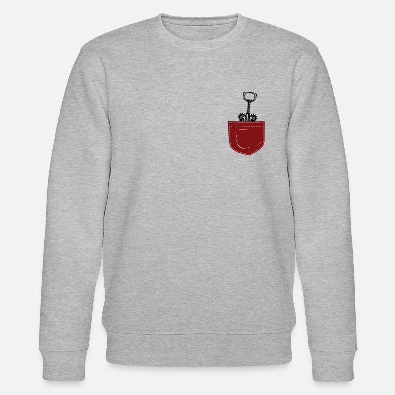 Sommelier Wine Drinking Tasting - Stanley/Stella Unisex Bio-Sweatshirt CHANGER  - Grau meliert