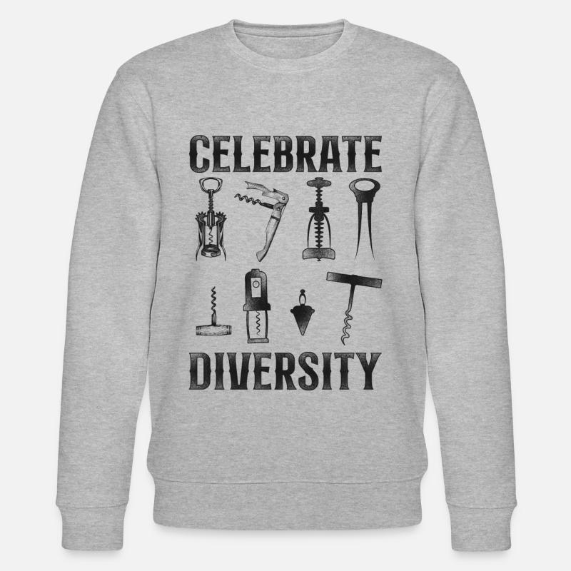 Sommelier Wine Drinking Tasting - Stanley/Stella Unisex Bio-Sweatshirt CHANGER  - Grau meliert