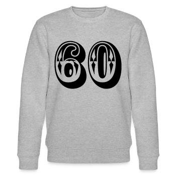 60 ans Numéro 60 anniversaire - Sweat bio CHANGER Stanley/Stella Unisexe - gris chiné - Devant - Nik (191cm) & Marisol (170cm)