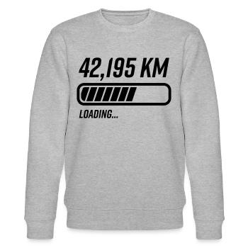 Marathon Marathon Runner Course Kilometers - Stanley/Stella CHANGER Unisex Organic Sweatshirt - heather grey - Front - Nik (191cm) & Marisol (170cm)