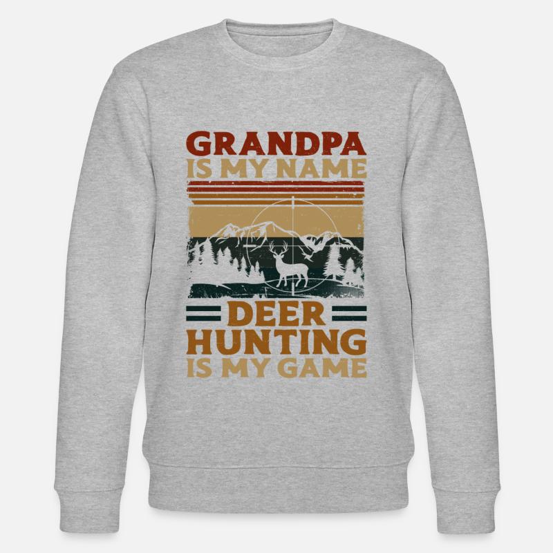 Buck Deer Hunting Hunter - Stanley/Stella Unisex Bio-Sweatshirt CHANGER  - Grau meliert