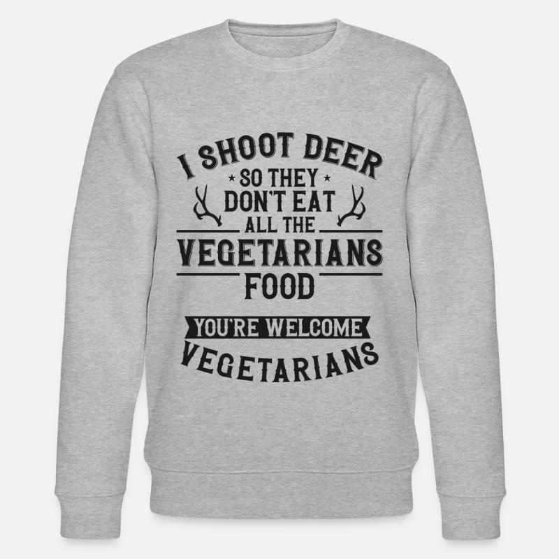 Buck Deer Hunting Hunter - Stanley/Stella Unisex Bio-Sweatshirt CHANGER  - Grau meliert