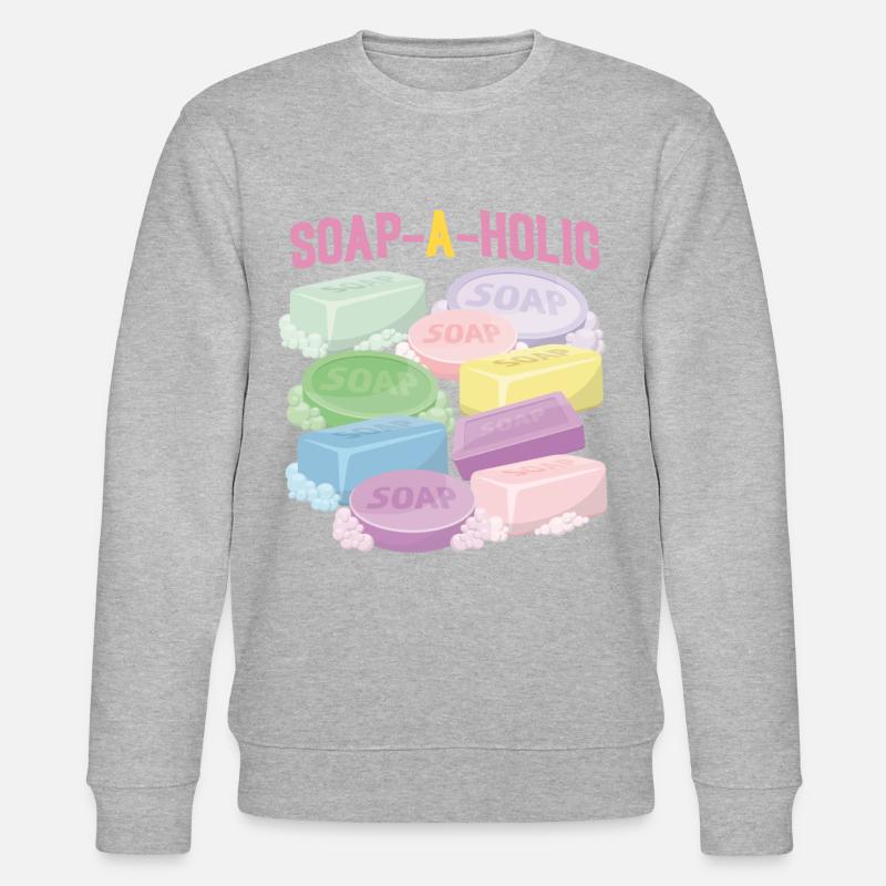 Soap Making Crafting Soap-A-Holic - Stanley/Stella Unisex Bio-Sweatshirt CHANGER  - Grau meliert