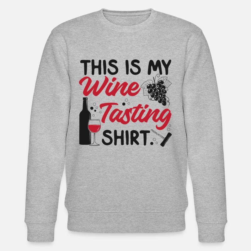 Sommelier Wine Drinking Tasting - Stanley/Stella Unisex Bio-Sweatshirt CHANGER  - Grau meliert