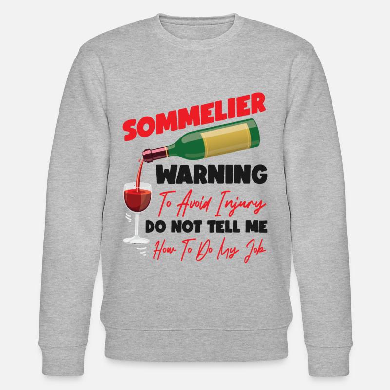 Dégustation de vin de sommelier - Sweat bio CHANGER Stanley/Stella Unisexe - gris chiné
