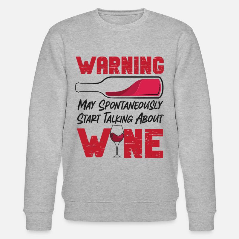 Sommelier Wine Drinking Tasting - Stanley/Stella CHANGER Unisex Organic Sweatshirt - heather grey