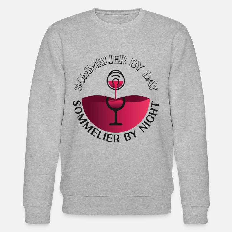 Sommelier Wine Drinking Tasting - Stanley/Stella Unisex Bio-Sweatshirt CHANGER  - Grau meliert