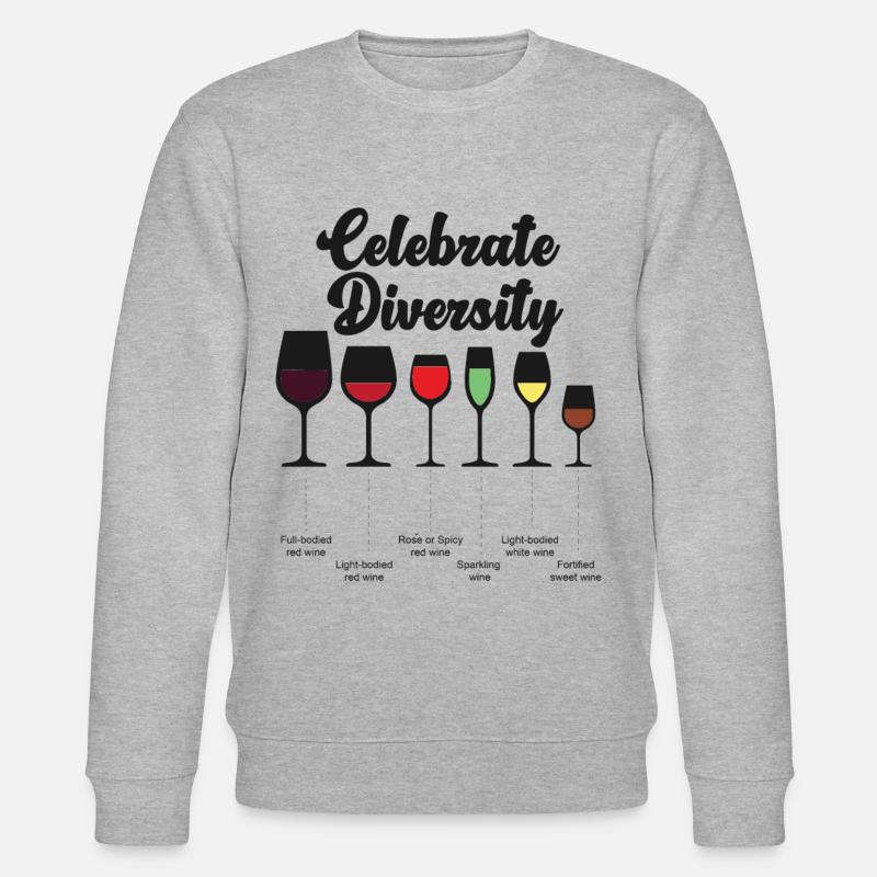 Sommelier Wine Drinking Tasting - Stanley/Stella Unisex Bio-Sweatshirt CHANGER - Grau meliert