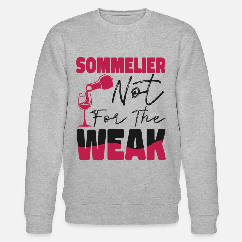 Sommelier Wine Drinking Tasting - Stanley/Stella Unisex Bio-Sweatshirt CHANGER  - Grau meliert