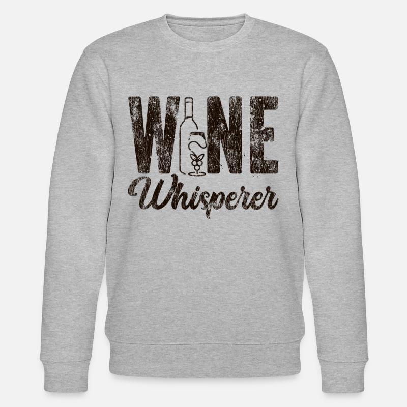 Sommelier Wine Drinking Tasting - Stanley/Stella Unisex Bio-Sweatshirt CHANGER  - Grau meliert
