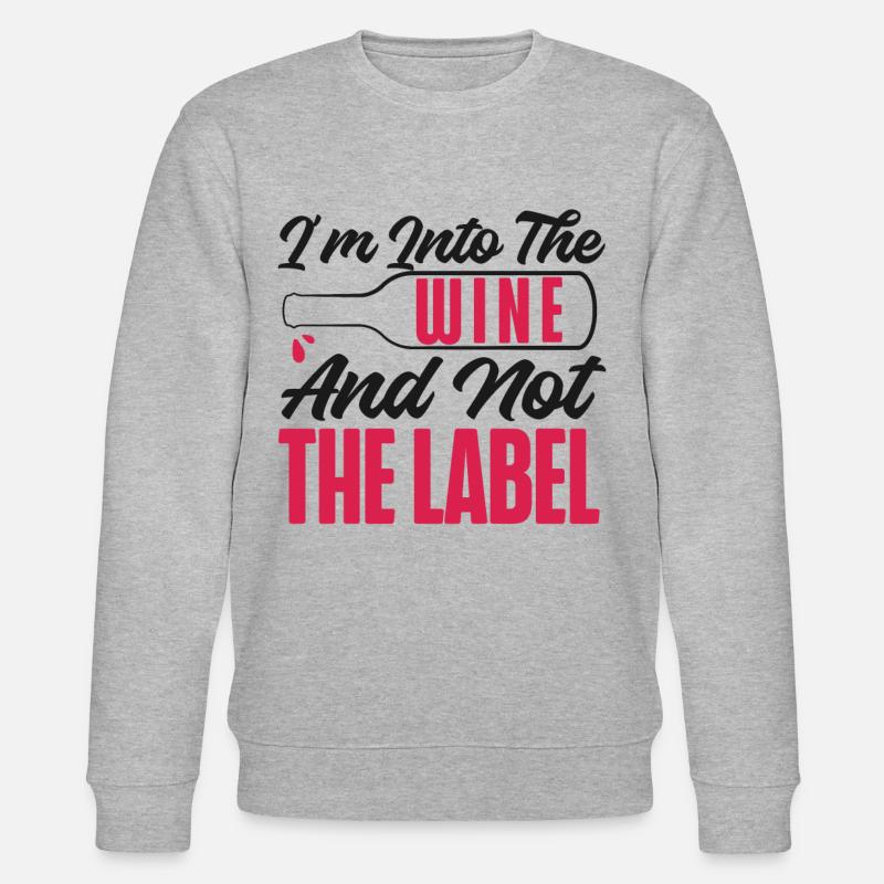 Sommelier Wine Drinking Tasting - Stanley/Stella Unisex Bio-Sweatshirt CHANGER  - Grau meliert