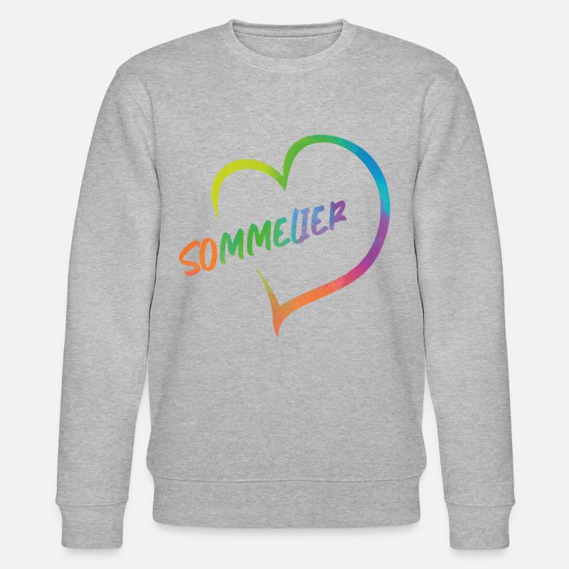 Sommelier Wine Drinking Tasting - Stanley/Stella Unisex Bio-Sweatshirt CHANGER - Grau meliert