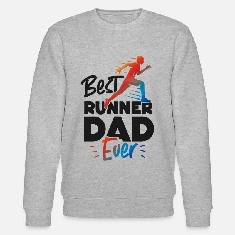 Running Runner Half Marathon Dad - Stanley/Stella Unisex Bio-Sweatshirt CHANGER  - Grau meliert
