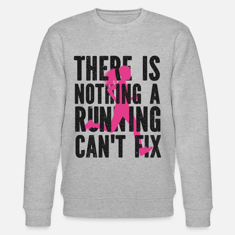 Running Runner Half Marathon - Stanley/Stella Unisex Bio-Sweatshirt CHANGER  - Grau meliert
