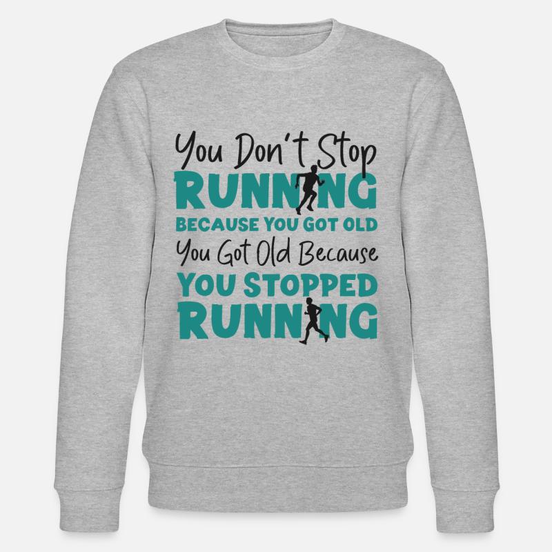 Running Runner Half Marathon - Stanley/Stella CHANGER Unisex Organic Sweatshirt - heather grey