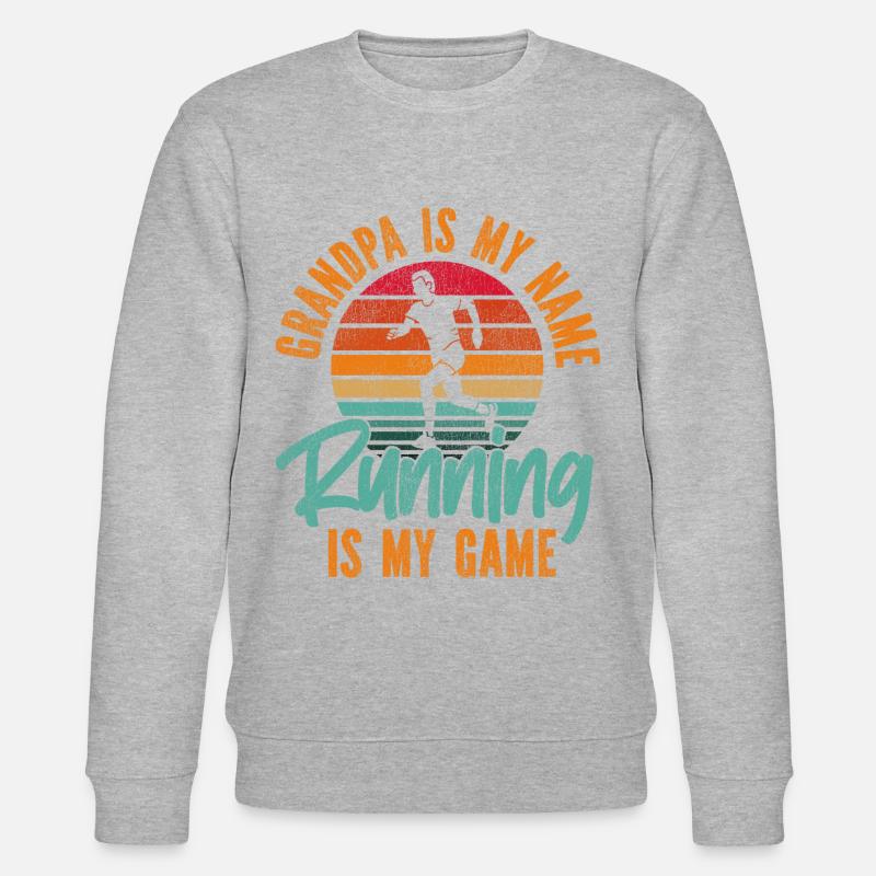 Running Runner Half Marathon - Stanley/Stella CHANGER Unisex Organic Sweatshirt - heather grey
