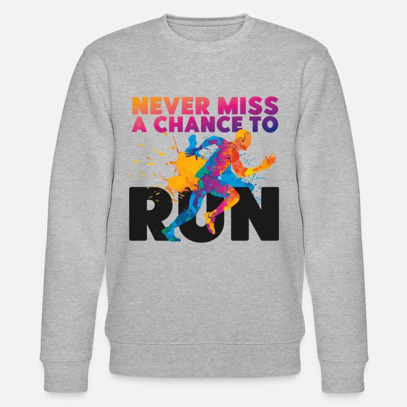 Running Runner Half Marathon - Stanley/Stella Unisex Bio-Sweatshirt CHANGER  - Grau meliert