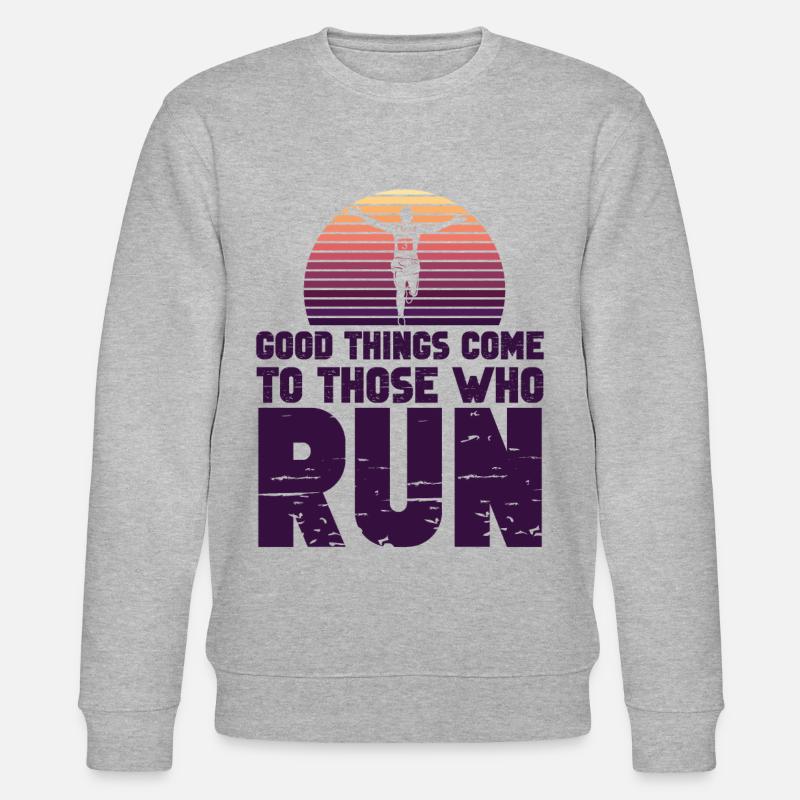 Running Runner Half Marathon Retro - Stanley/Stella CHANGER Unisex Organic Sweatshirt - heather grey
