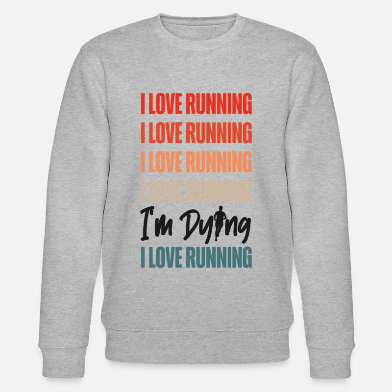 Running Runner Half Marathon - Stanley/Stella Unisex Bio-Sweatshirt CHANGER  - Grau meliert