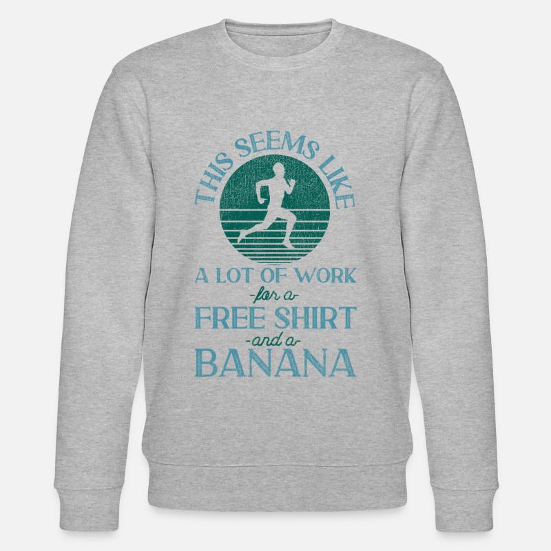 Running Runner Semi-Marathon Rétro - Sweat bio CHANGER Stanley/Stella Unisexe - gris chiné