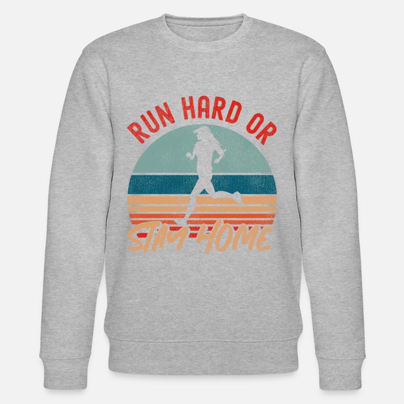 Running Runner Half Marathon Retro - Stanley/Stella CHANGER Unisex Organic Sweatshirt - heather grey