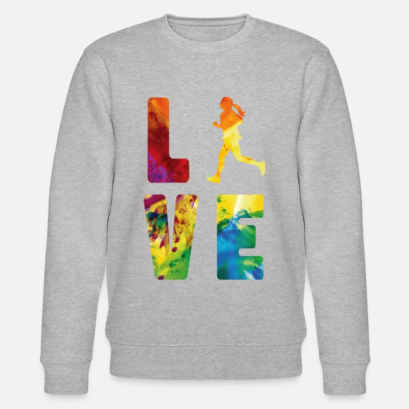 Running Runner Half Marathon - Stanley/Stella CHANGER Unisex Organic Sweatshirt - heather grey