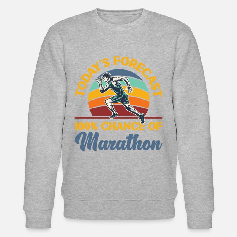 Running Runner Semi-Marathon Rétro - Sweat bio CHANGER Stanley/Stella Unisexe - gris chiné