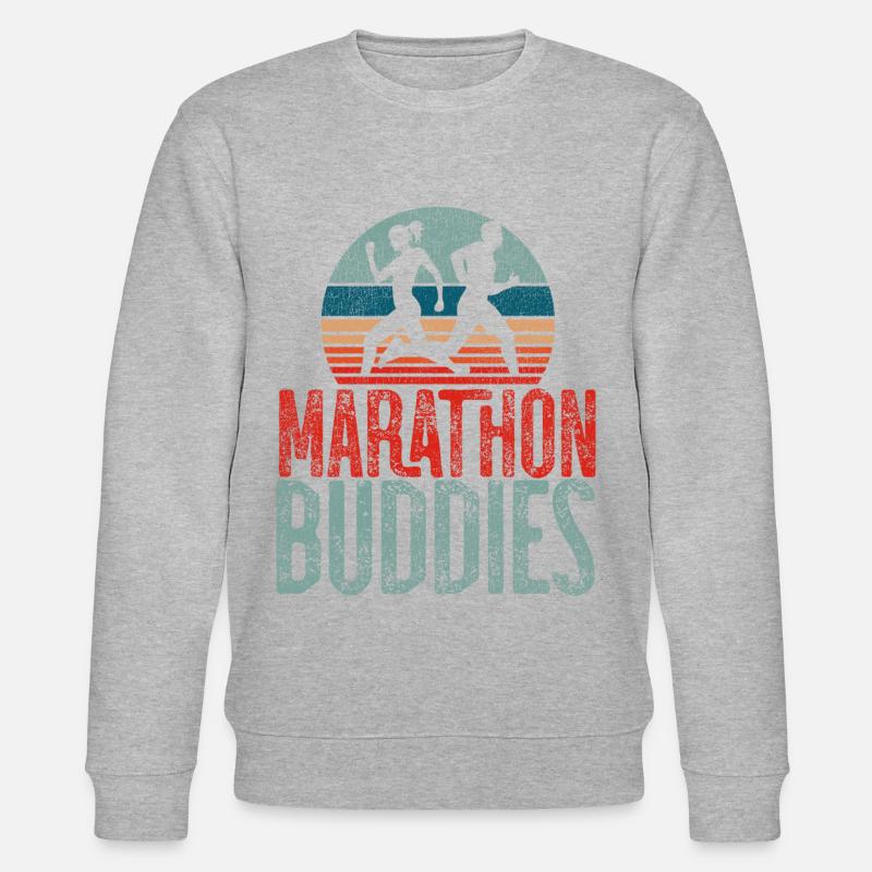 Running Runner Half Marathon - Stanley/Stella Unisex Bio-Sweatshirt CHANGER  - Grau meliert