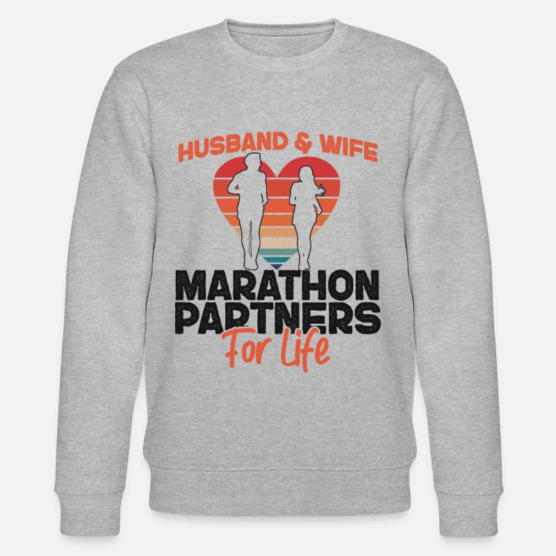 Running Runner Half Marathon - Stanley/Stella CHANGER Unisex Organic Sweatshirt - heather grey