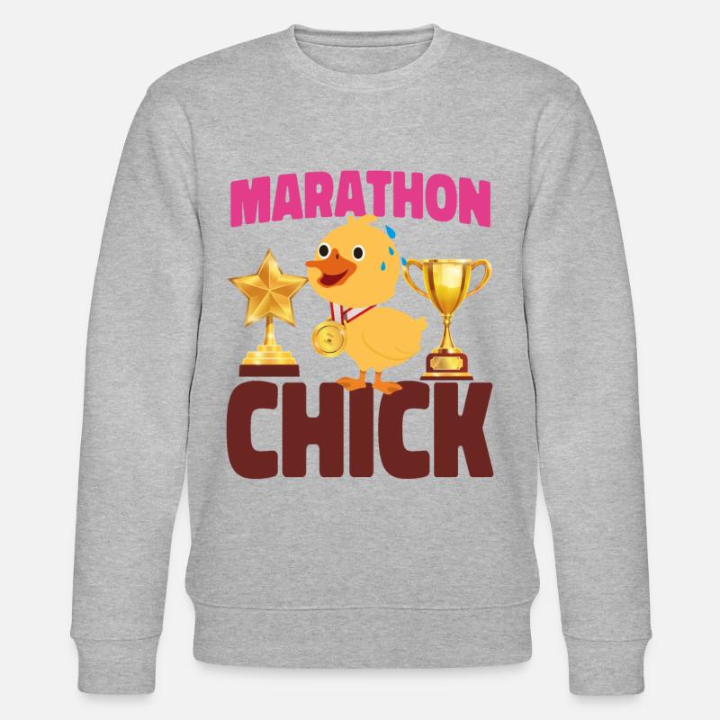 Running Runner Half Marathon - Stanley/Stella Unisex Bio-Sweatshirt CHANGER  - Grau meliert