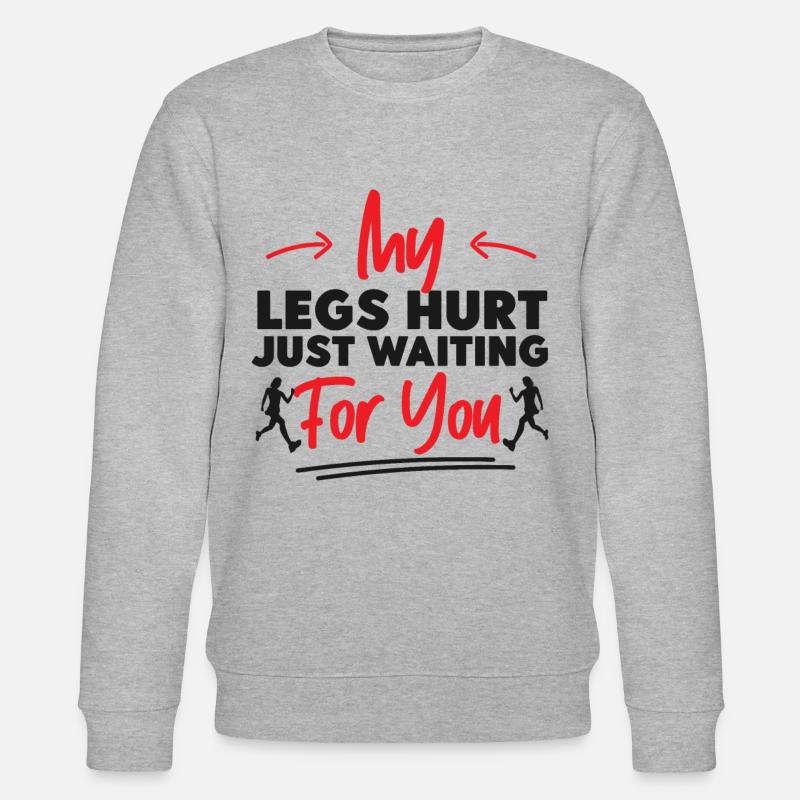 Running Runner Half Marathon - Stanley/Stella Unisex Bio-Sweatshirt CHANGER  - Grau meliert