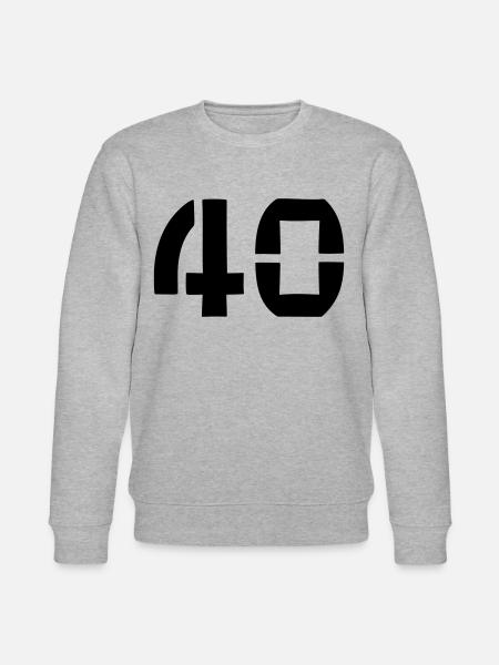 40 - Numéro - Anniversaire - Sweat bio CHANGER Stanley/Stella Unisexe - gris chiné
