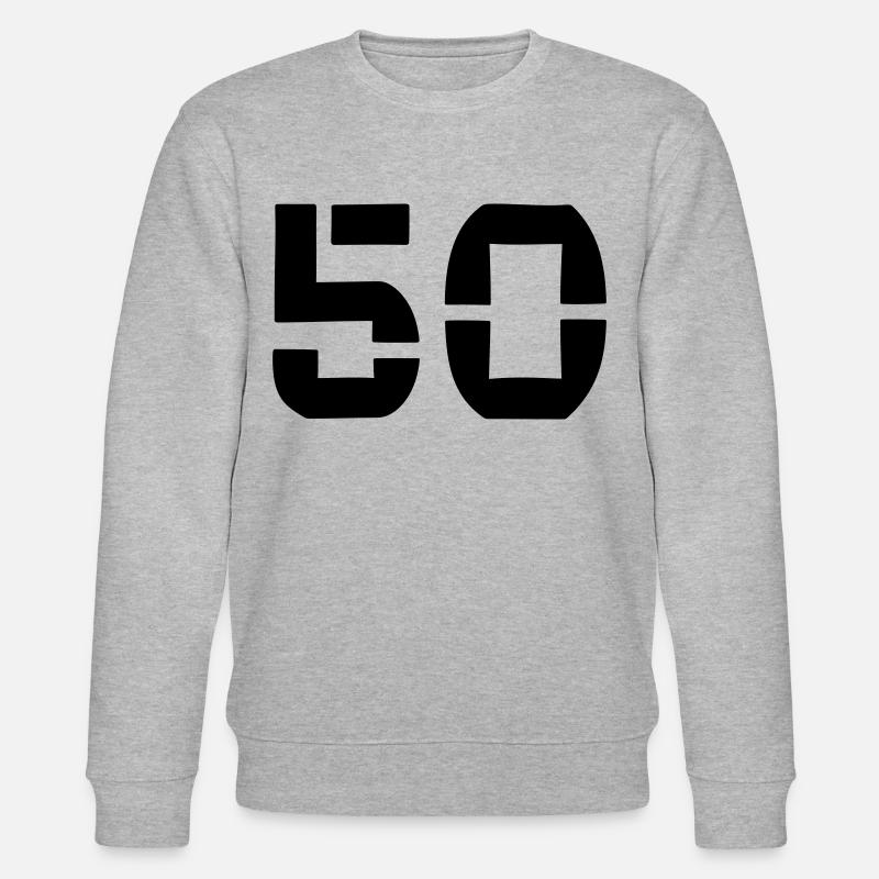 50 - Numéro - Anniversaire - Sweat bio CHANGER Stanley/Stella Unisexe - gris chiné