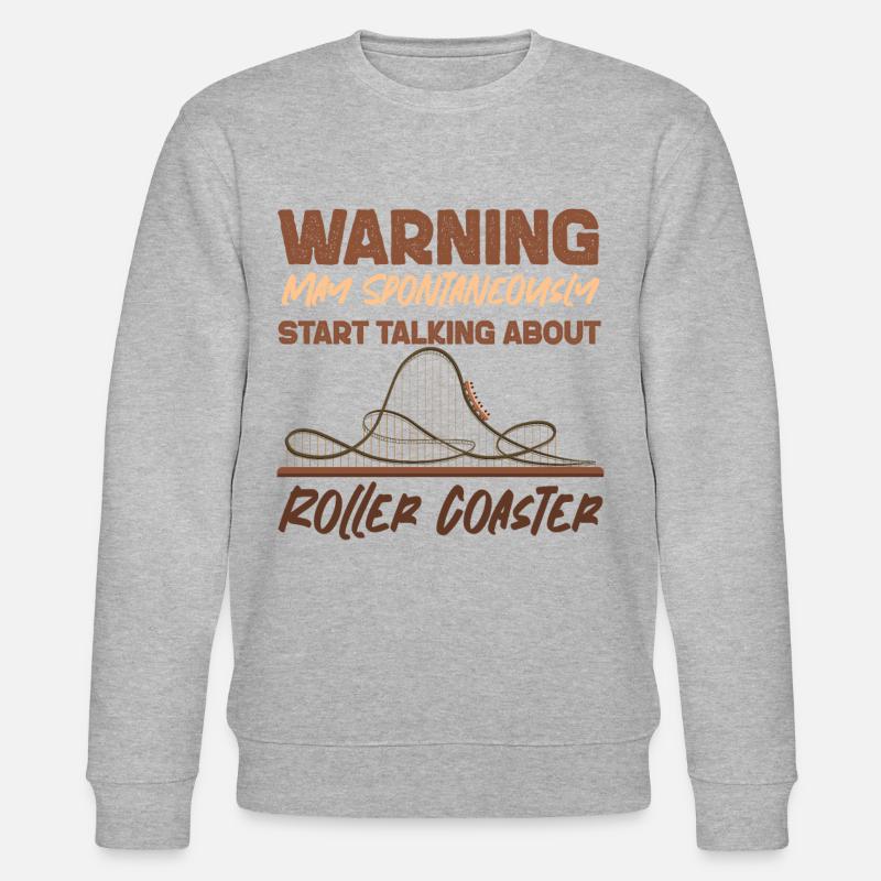 Roller Coaster Warning May - Stanley/Stella CHANGER Unisex Organic Sweatshirt - heather grey