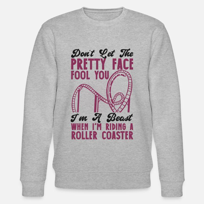 Roller Coaster Don't Let The - Stanley/Stella Unisex Bio-Sweatshirt CHANGER  - Grau meliert