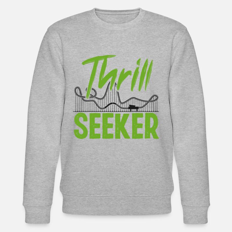 Roller Coaster Thrill Seeker - Stanley/Stella CHANGER Unisex Organic Sweatshirt - heather grey
