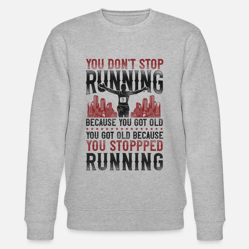 Running Runner Half Marathon - Stanley/Stella CHANGER Unisex Organic Sweatshirt - heather grey