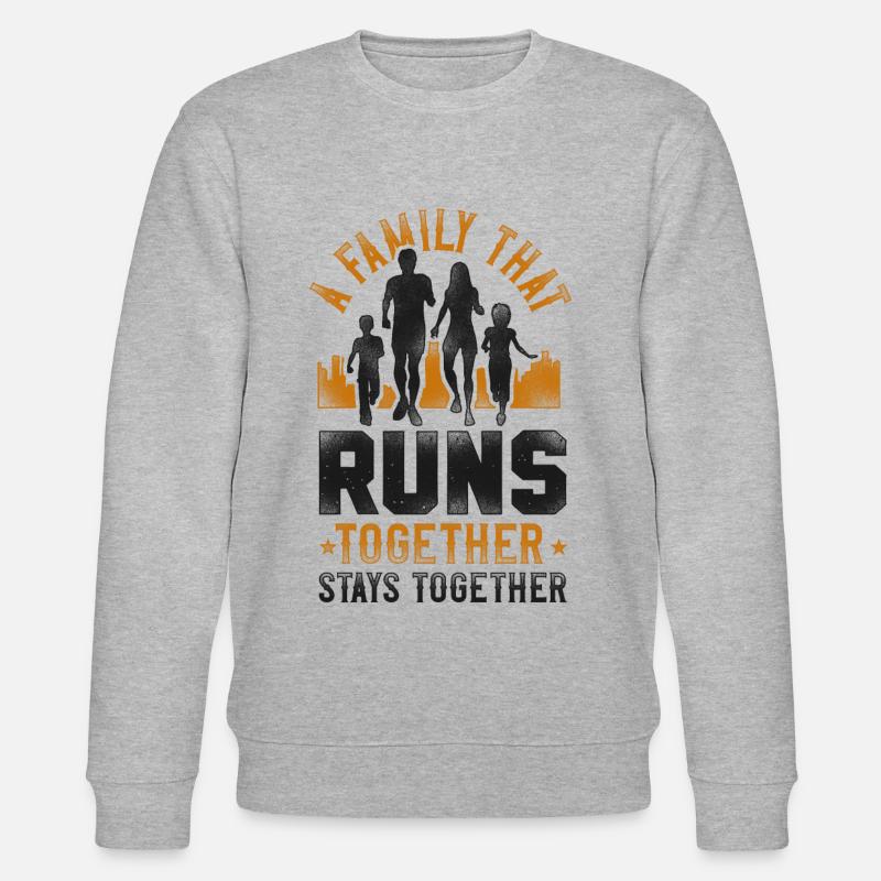 Running Runner Half Marathon - Stanley/Stella Unisex Bio-Sweatshirt CHANGER  - Grau meliert