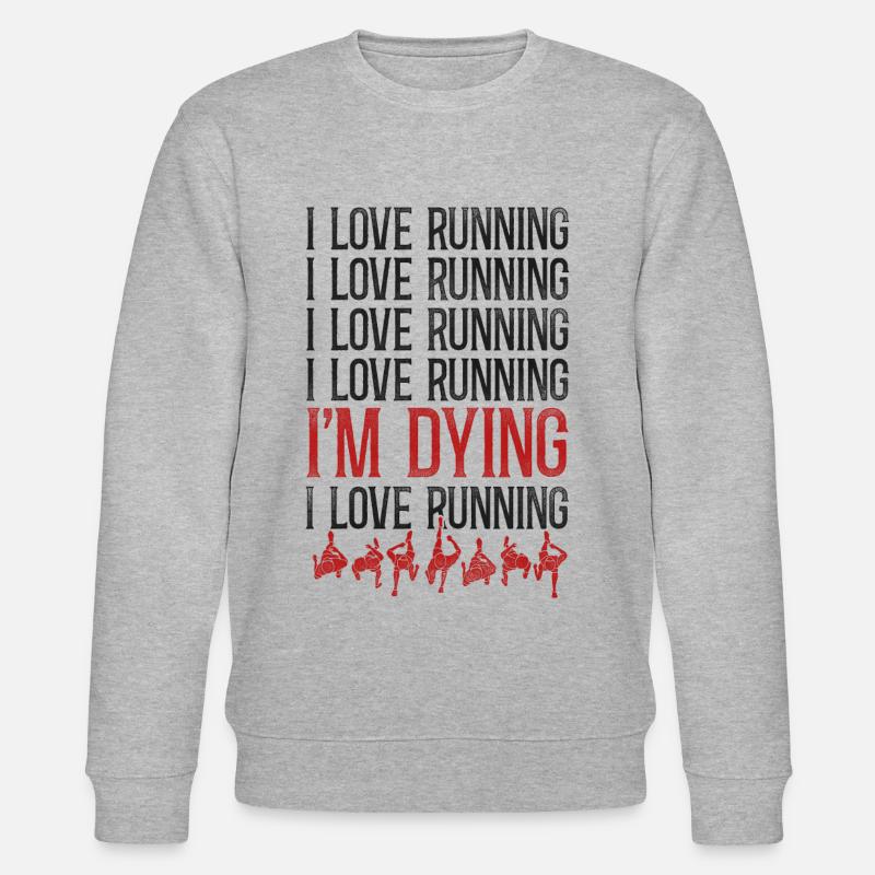 Running Runner Half Marathon - Stanley/Stella Unisex Bio-Sweatshirt CHANGER - Grau meliert