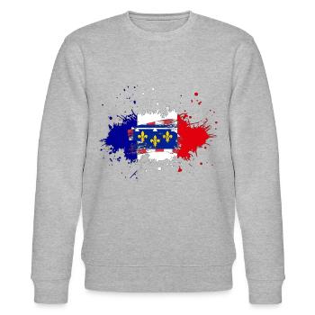 Splash Tricolore Zentrum Val de Loire - Stanley/Stella Unisex Bio-Sweatshirt CHANGER  - Grau meliert - Vorne - Nik (191cm) & Marisol (170cm)