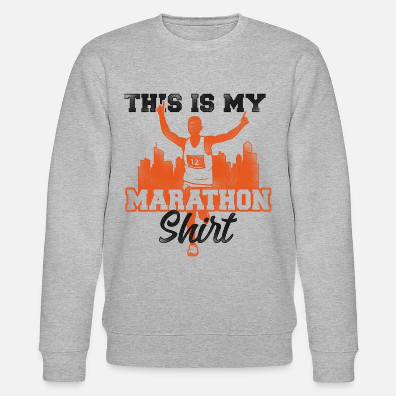 Running Runner Half Marathon - Stanley/Stella CHANGER Unisex Organic Sweatshirt - heather grey