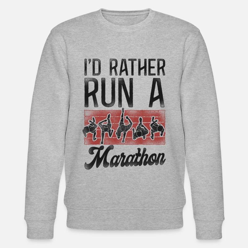 Running Runner Half Marathon - Stanley/Stella Unisex Bio-Sweatshirt CHANGER  - Grau meliert