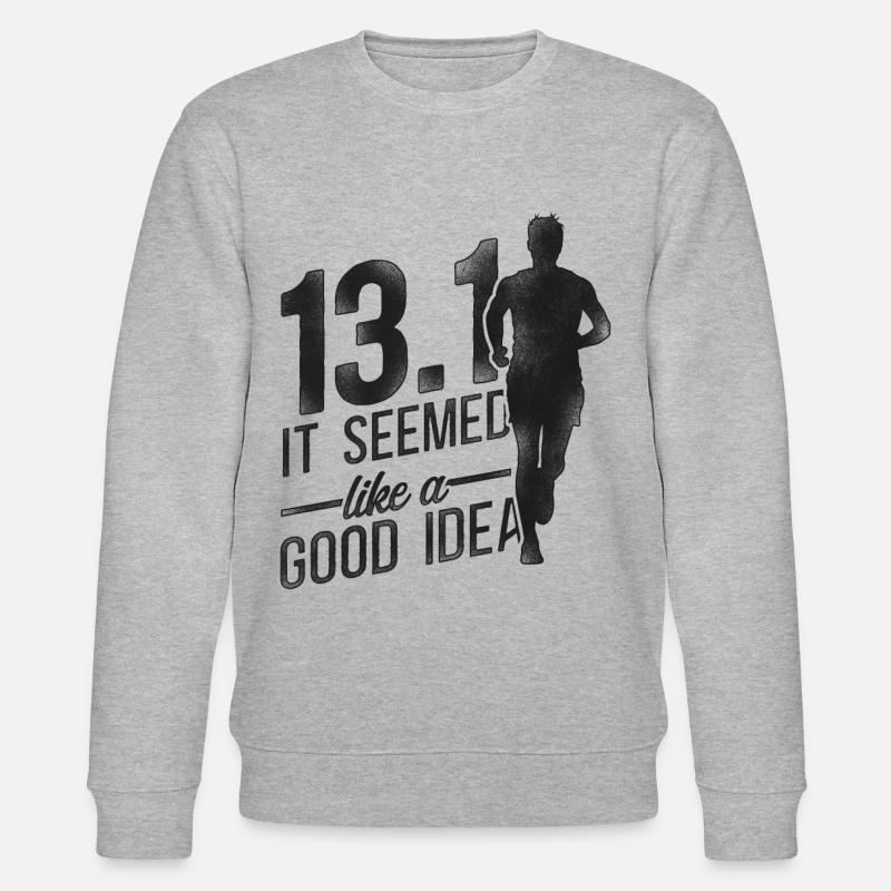 Running Runner Half Marathon Half - Stanley/Stella Unisex Bio-Sweatshirt CHANGER  - Grau meliert