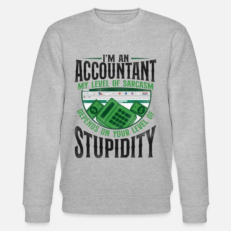 Accountant Bookkeeper Accounting - Stanley/Stella Unisex Bio-Sweatshirt CHANGER  - Grau meliert