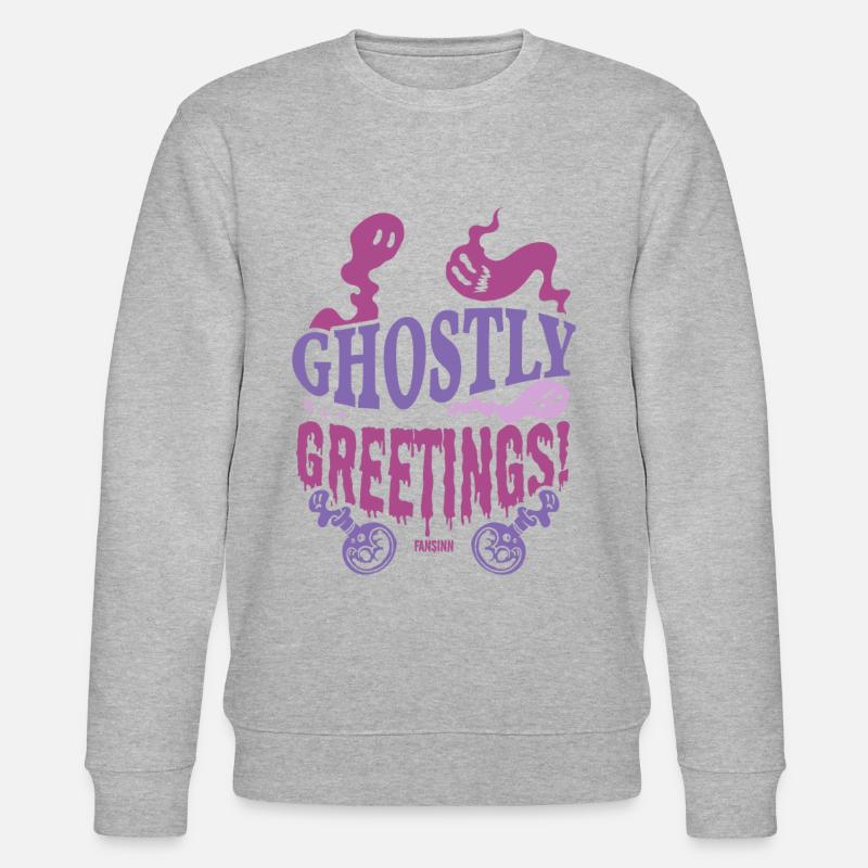geisterliche Grüße - Stanley/Stella Unisex Bio-Sweatshirt CHANGER - Grau meliert