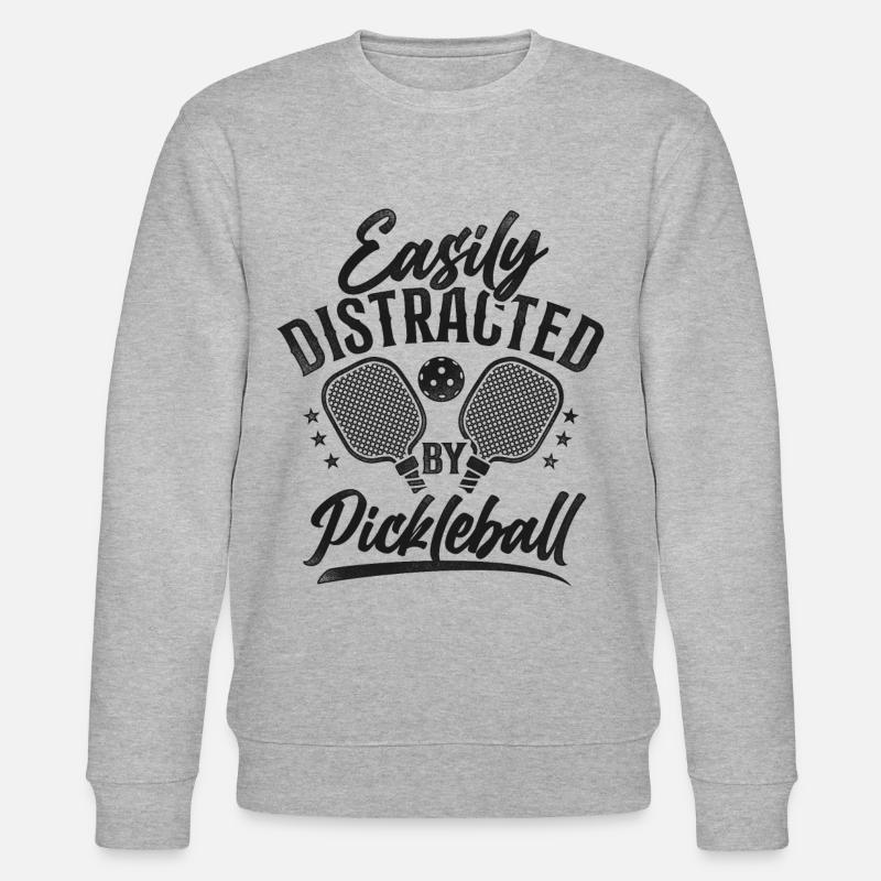 Pickleball Easily Distracted By - Stanley/Stella Unisex Bio-Sweatshirt CHANGER  - Grau meliert