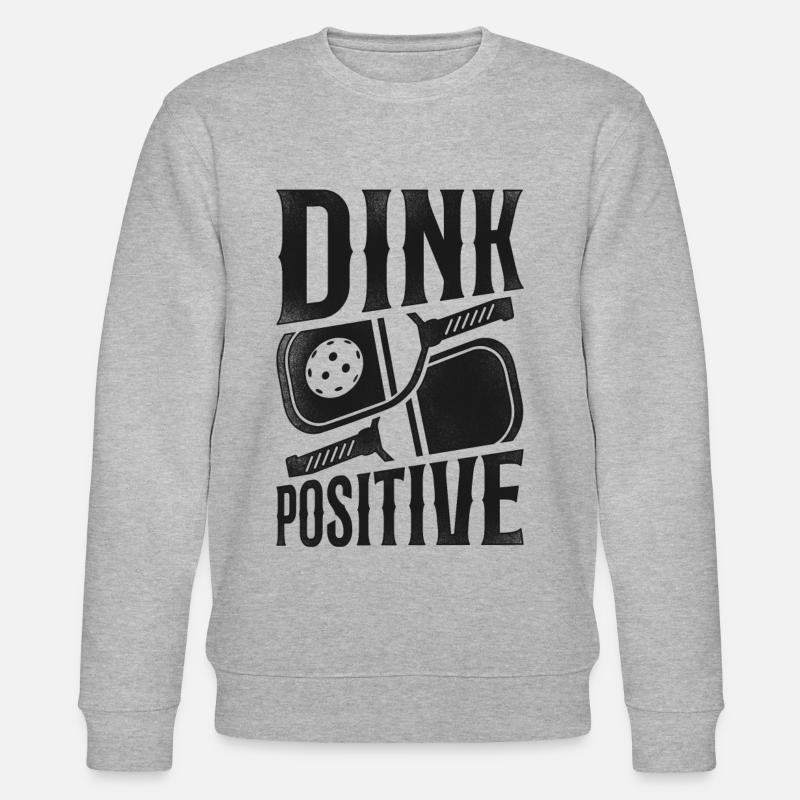 Pickleball Pun Dink Positive - Stanley/Stella Unisex Bio-Sweatshirt CHANGER  - Grau meliert