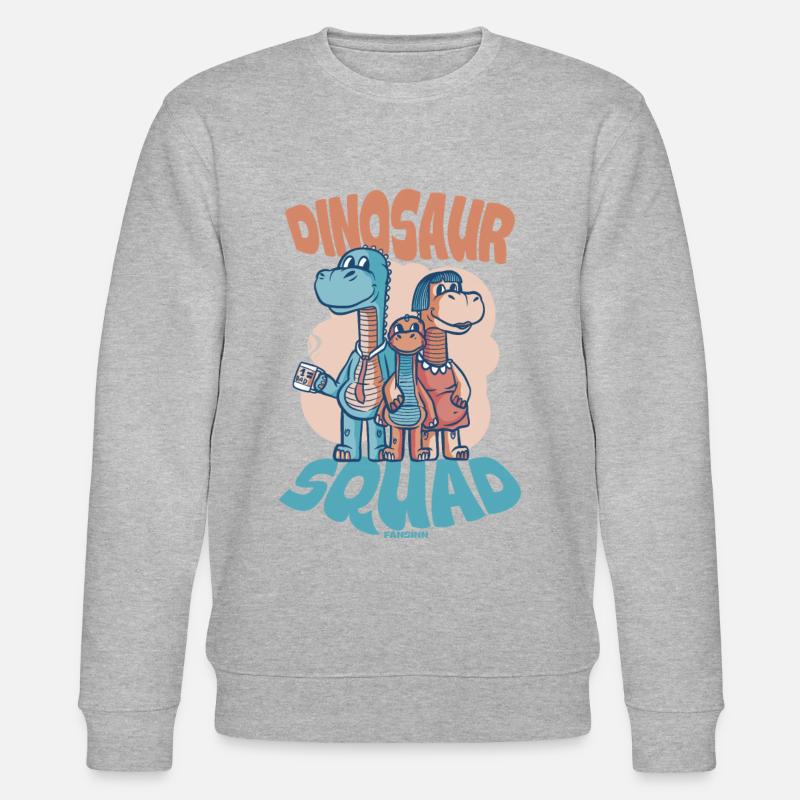 Dinosaur Squad - Stanley/Stella Unisex Bio-Sweatshirt CHANGER  - Grau meliert