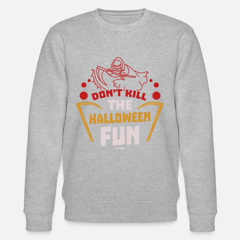 Sensenmann Halloween Kostüm - Stanley/Stella Unisex Bio-Sweatshirt CHANGER  - Grau meliert