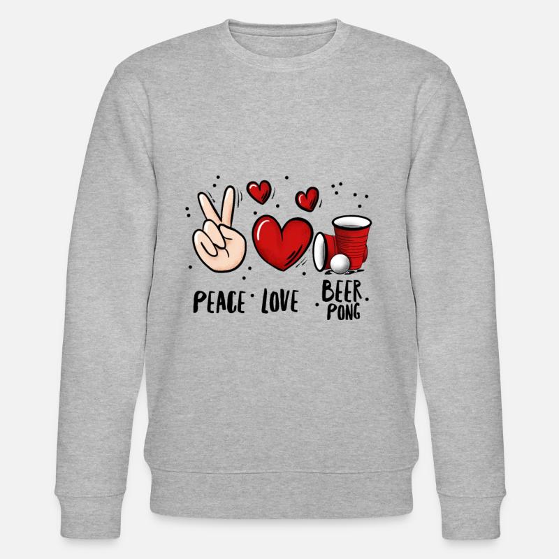 Bier Pong Trinkspiel - Stanley/Stella Unisex Bio-Sweatshirt CHANGER  - Grau meliert